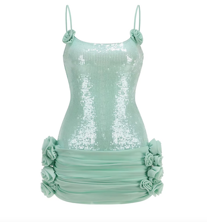 VESPARA MINIKLEID MIT PAILLETTEN