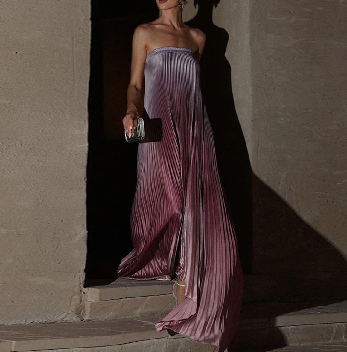 SORA STRAPLESS PLEATED DRESS - Seldom Seen Styles