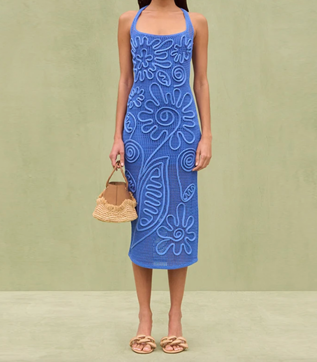 JEM CROCHET FLORAL MIDI DRESS - Seldom Seen Styles