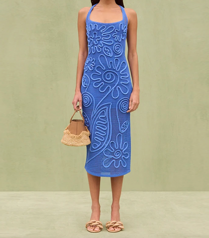 JEM CROCHET FLORAL MIDI DRESS