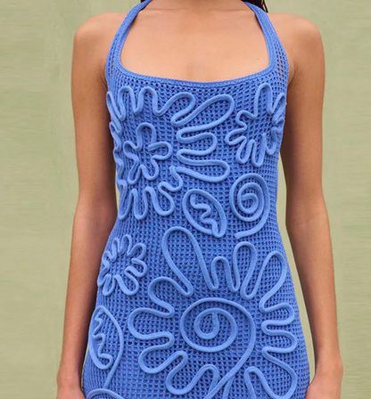 JEM CROCHET FLORAL MIDI DRESS