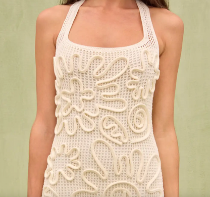 JEM CROCHET FLORAL MIDI DRESS