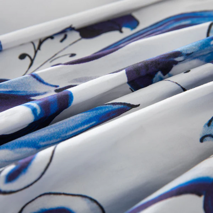 Porcelain Print A-Line Maxi Dress