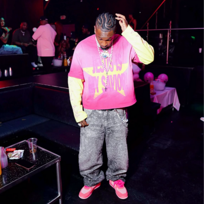 VYBES Rhinestone Baggy Pants