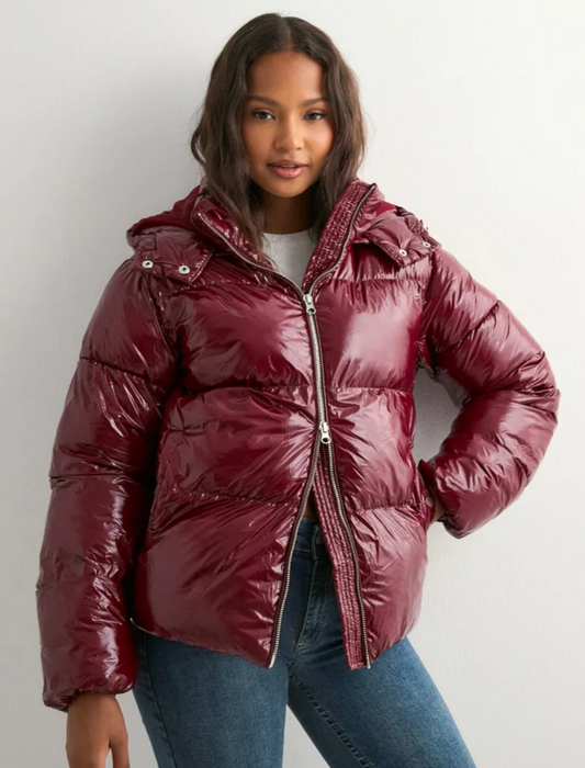 Elyora - Doudoune Shiny Womens Molly Sherpa Lined Puffer Jacket - Seldom Seen Styles