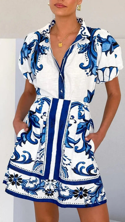 Robe deux pièces Kelsey à imprimé floral en lin