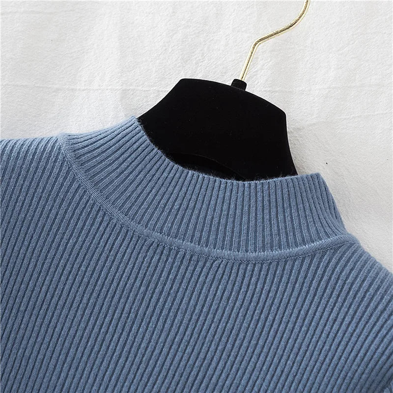 Women Spring Turtleneck Sweater Knitted Soft Pullovers cashmere Jumpers Basic Solid Soft Sweaters Women Autumn Winter Casual Top