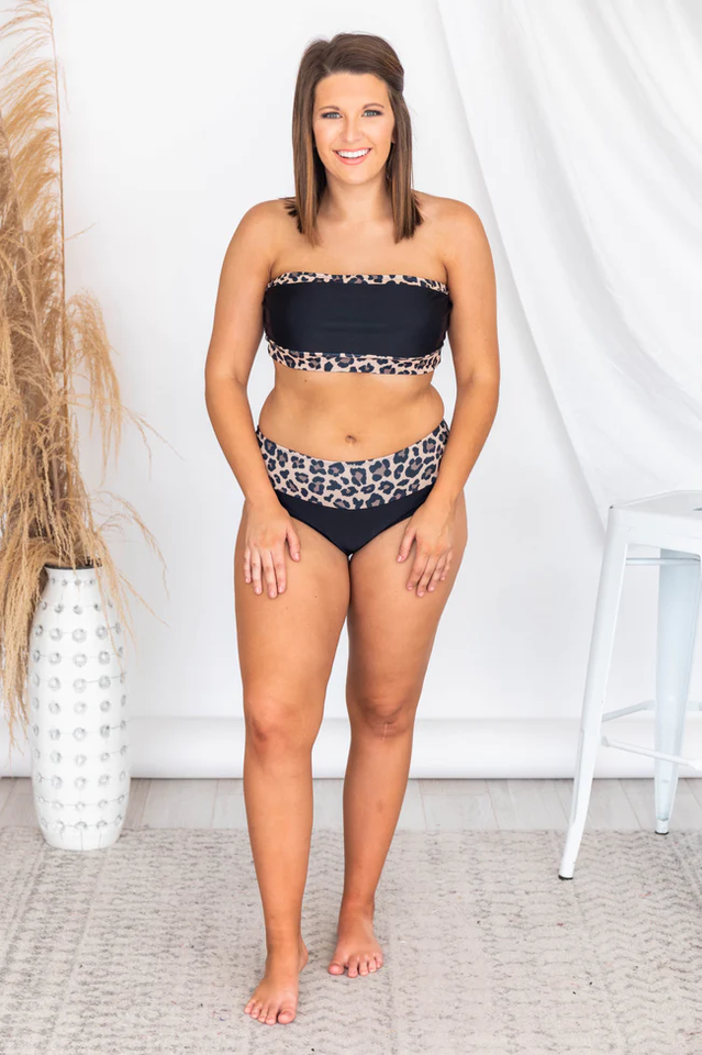 Seaside Sand Dunes Leopard Print Bikini Set - Seldom Seen Styles