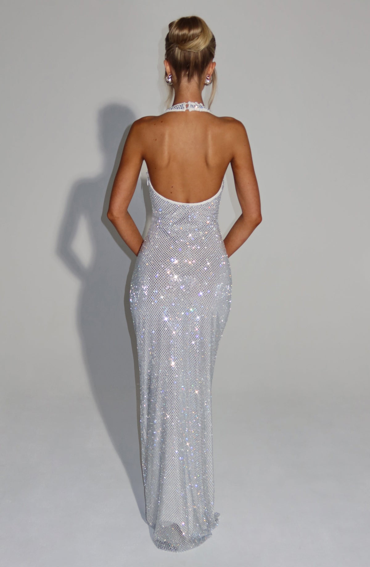 Sequin Prom Dresses Sexy Halter V Neck Party Club Maxi Gowns Bodycon Mermaid Semi Formal Evening Dress - Seldom Seen Styles