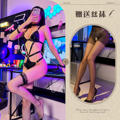 Sexy Lingerie Maid Outfit sm Training Tools Sexy Bondage Queen Leather Outfit Temptation cos Midnight Charm - Seldom Seen Styles