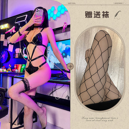 Sexy Lingerie Maid Outfit sm Training Tools Sexy Bondage Queen Leather Outfit Temptation cos Midnight Charm - Seldom Seen Styles