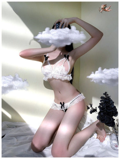 Sexy Lingerie Women's Bikini Three-Piece Pearl Thong Bra Passion Set - Seldom Seen Styles