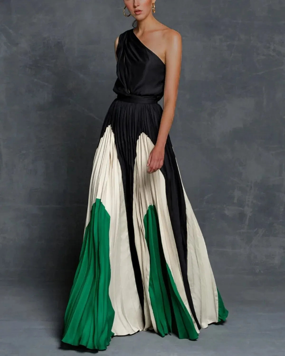 Elegant Maxi Dress with Stylish Shoulder Design - Seldom Seen Styles