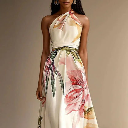 Aveera Floral Wedding Guest Maxi Dress