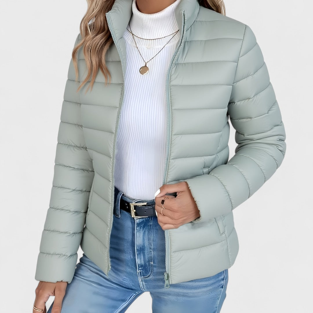 Simona - Elegant Long Jacket With Collar - Seldom Seen Styles