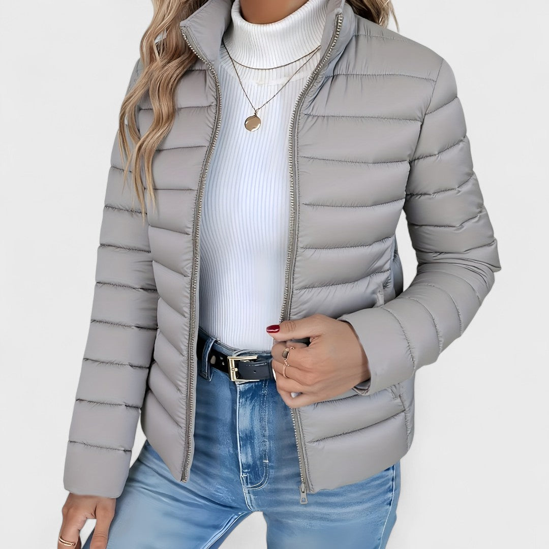 Simona - Elegant Long Jacket With Collar - Seldom Seen Styles