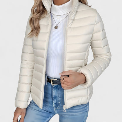 Simona - Eleganter langer Mantel mit Kragen