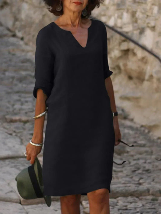 Skylar™ | Elegant Dress with V-Neck - Seldom Seen Styles