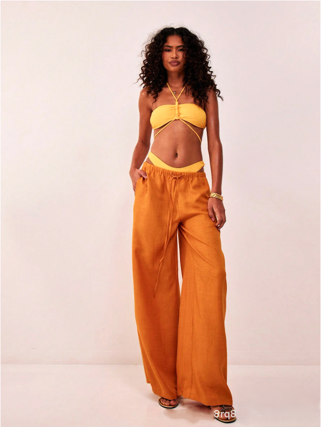 Solara Linen Drawstring Trousers - Seldom Seen Styles