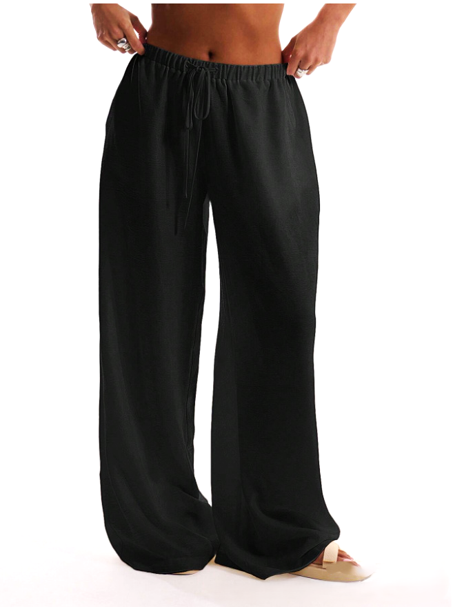 Solara Linen Drawstring Trousers - Seldom Seen Styles