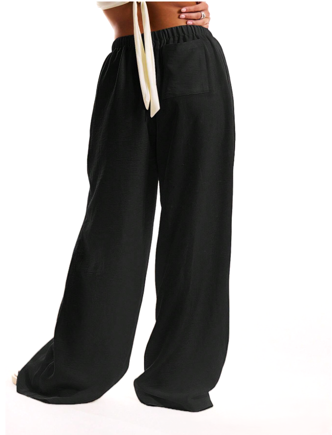 Solara Linen Drawstring Trousers - Seldom Seen Styles