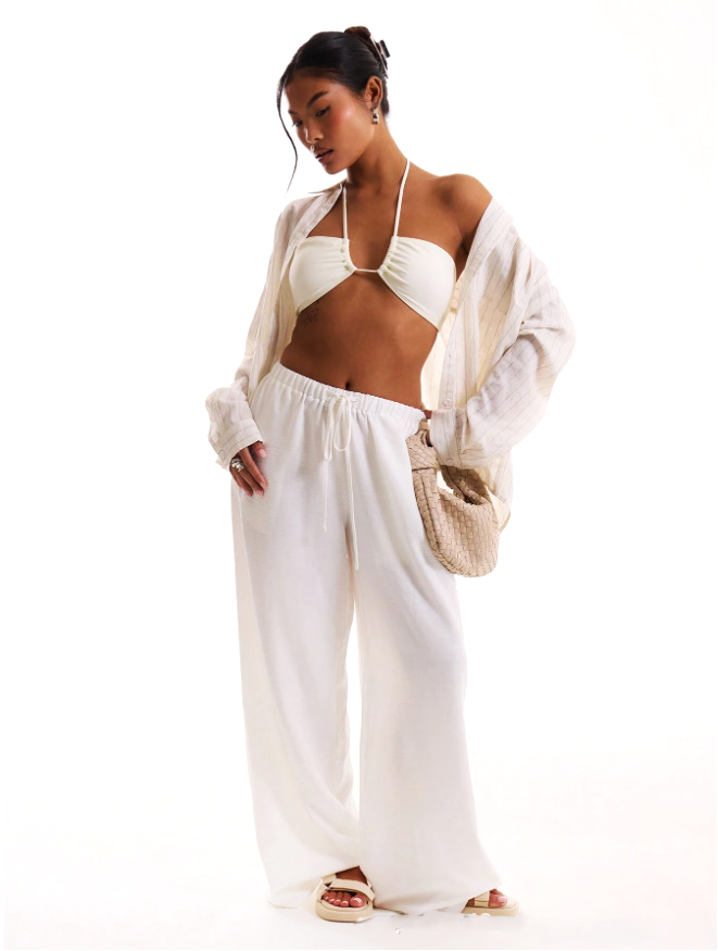Solara Linen Drawstring Trousers - Seldom Seen Styles