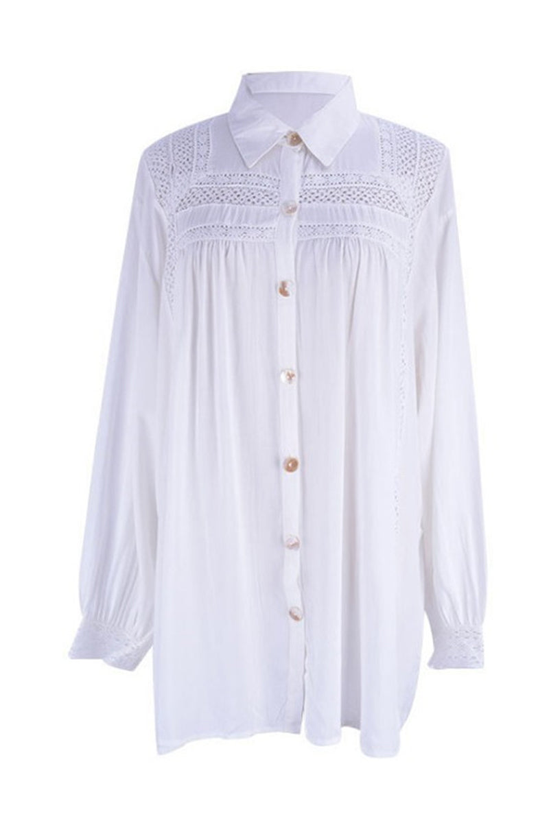 Solid Color Patchwork Beach Cover Up - Seldom Seen Styles