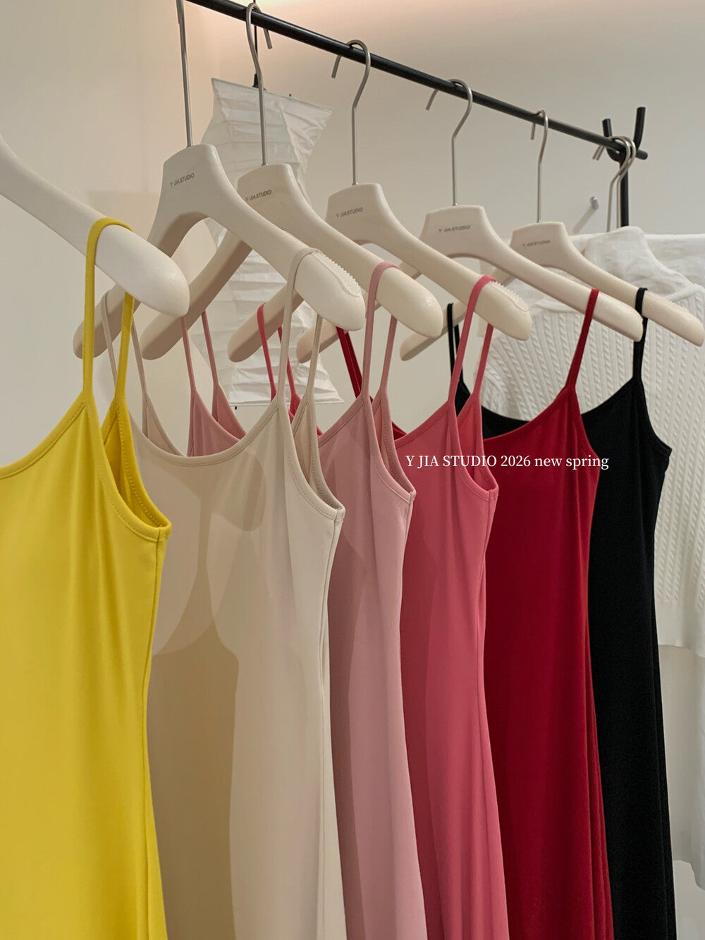Solid Color Spaghetti Strap Maxi Dress with Built-in Non-Removable Bra Pad Dopamine Color Slim Fit Sleeveless Summer Dress - Seldom Seen Styles