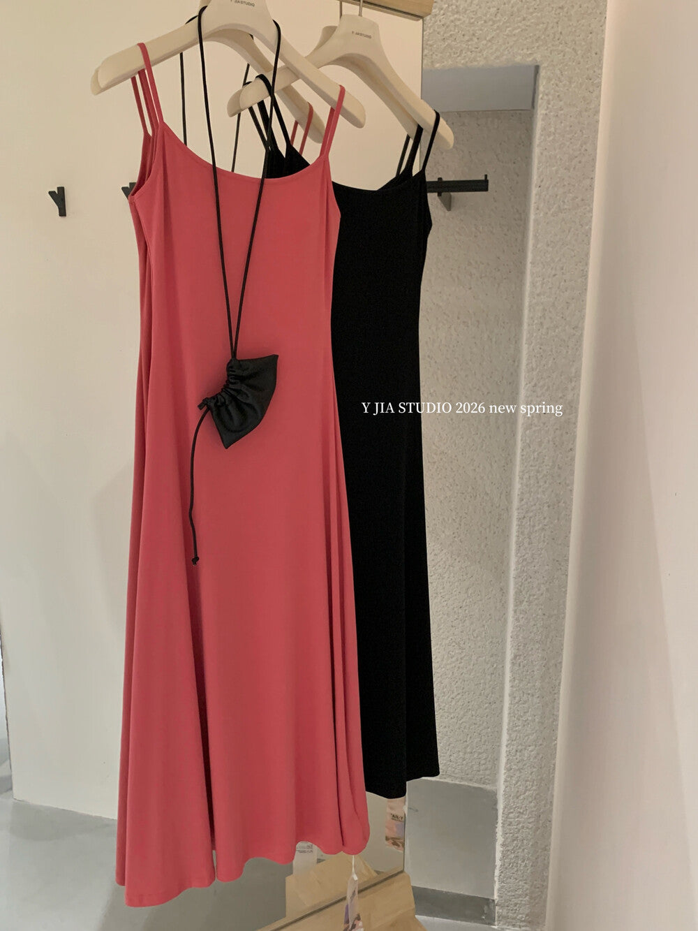 Solid Color Spaghetti Strap Maxi Dress with Built-in Non-Removable Bra Pad Dopamine Color Slim Fit Sleeveless Summer Dress - Seldom Seen Styles