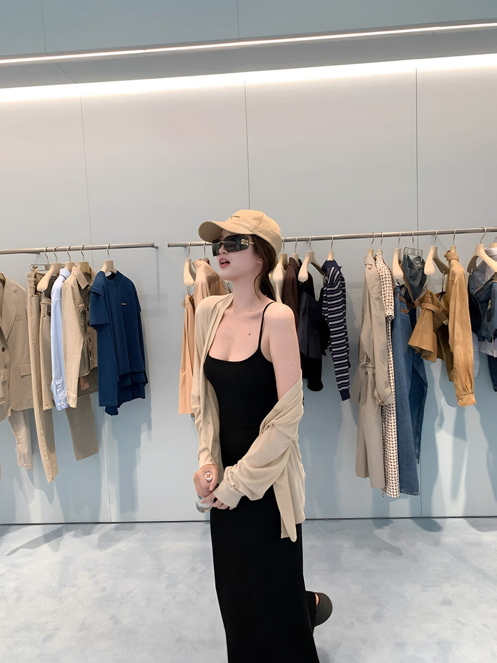 Solid Color Spaghetti Strap Maxi Dress with Built-in Non-Removable Bra Pad Dopamine Color Slim Fit Sleeveless Summer Dress - Seldom Seen Styles