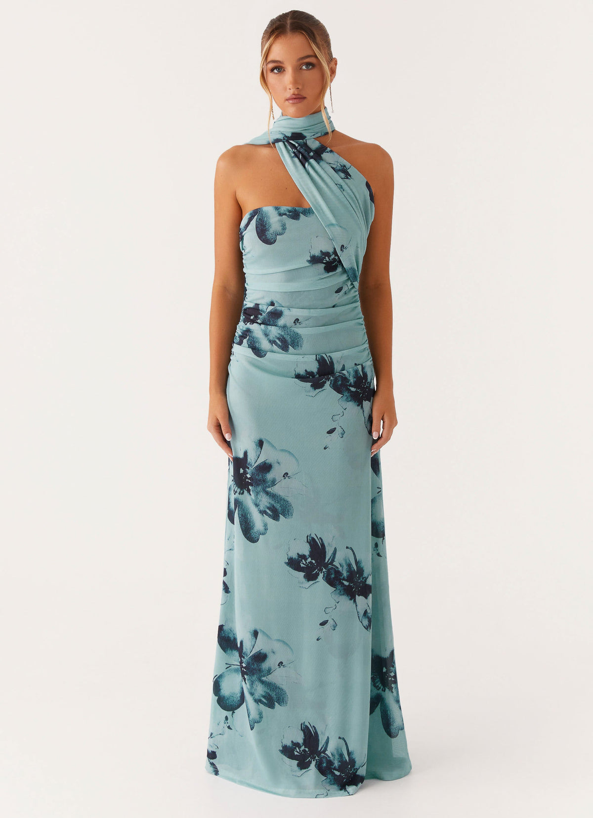 Songbird Maxi Dress - Blue Black Floral - Seldom Seen Styles