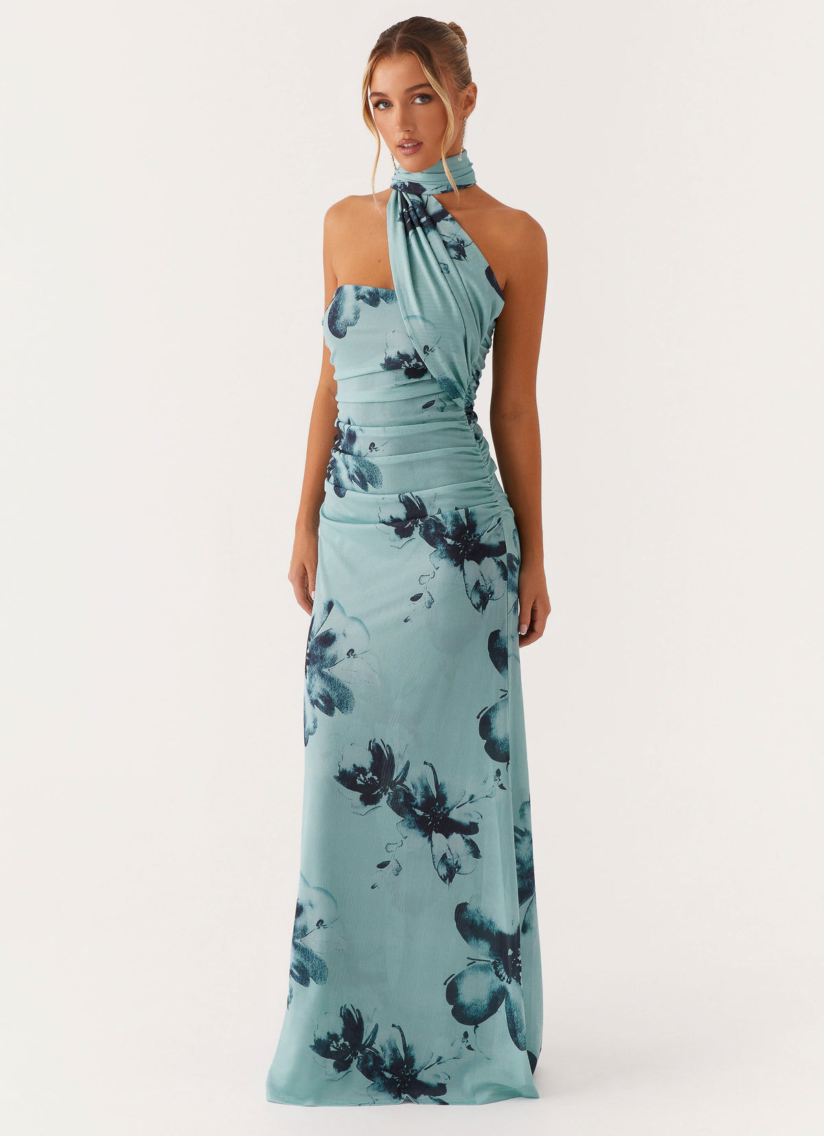 Songbird Maxi Dress - Blue Black Floral - Seldom Seen Styles