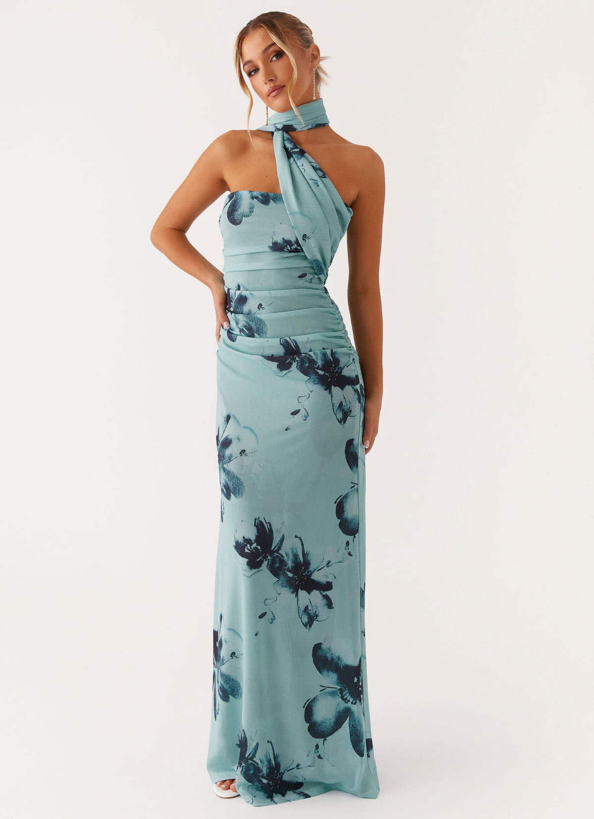 Songbird Maxi Dress - Blue Black Floral - Seldom Seen Styles
