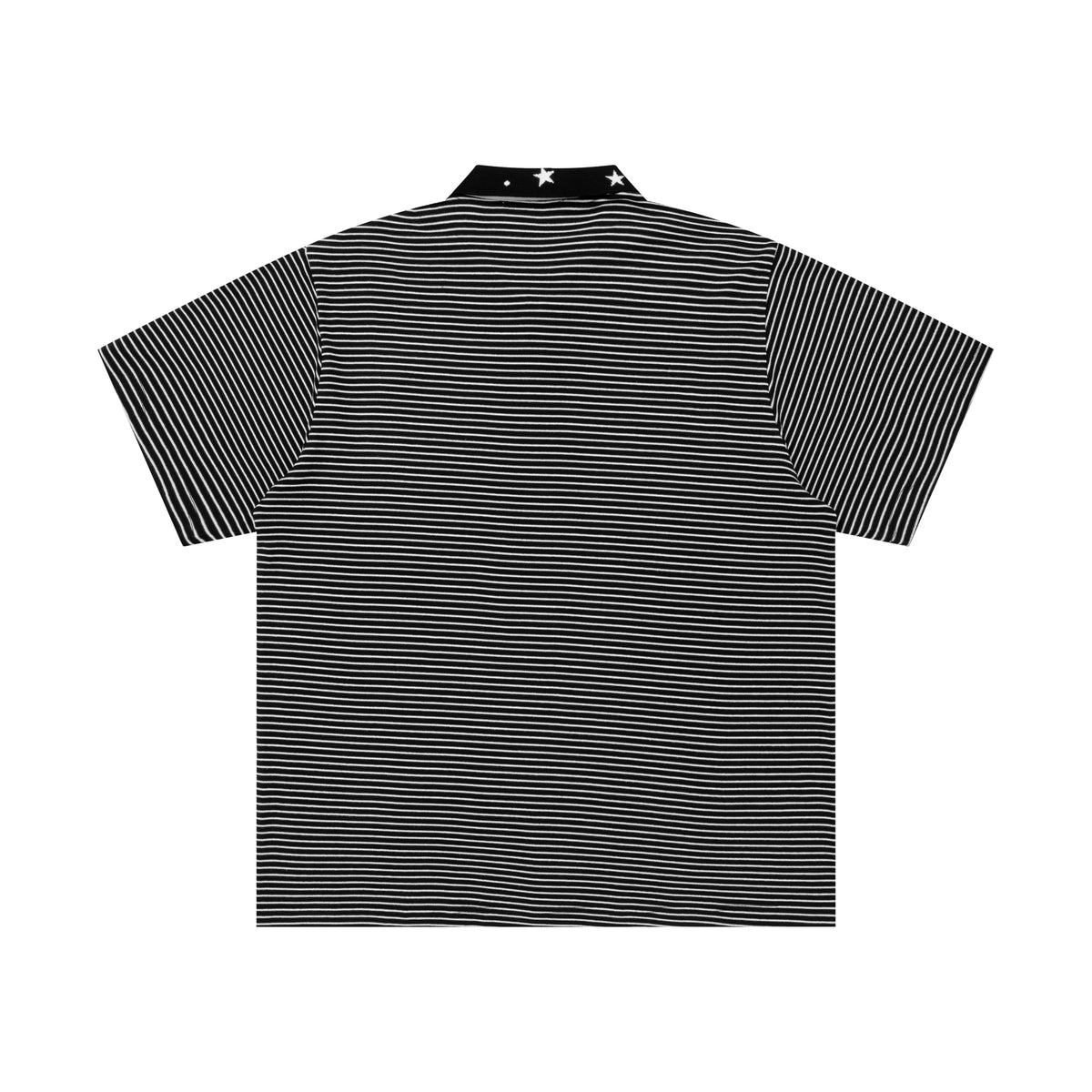 Star Collar Striped Pegasus Polo Shirt - Seldom Seen Styles