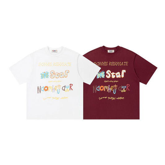Star Holder Graphic Oversized T-Shirt Short Sleeve Crew Neck Casual Summer Streetwear Tee | Star Holder Tee - Seldom Seen Styles