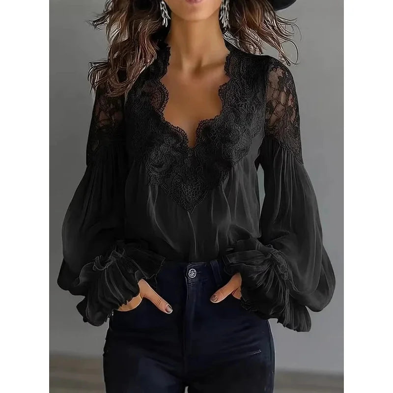 Steampunk Shirt With Chic Neckline - Seldom Seen Styles