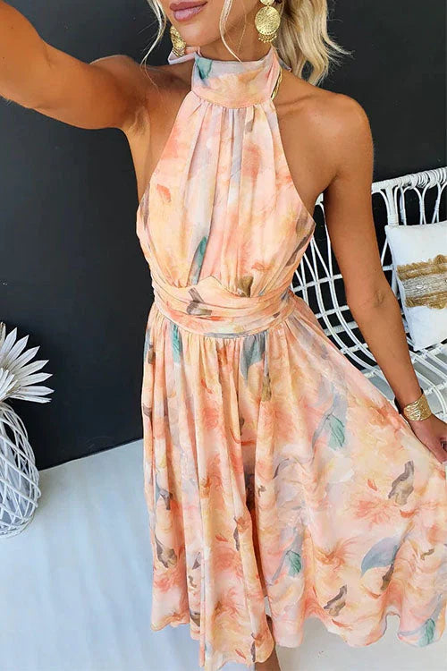 Stephanie | Elegant Watercolour Maxi Dress for Summer - Seldom Seen Styles