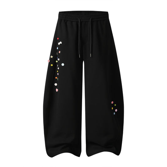 Sticker Graphic-Print Track Pants - Seldom Seen Styles
