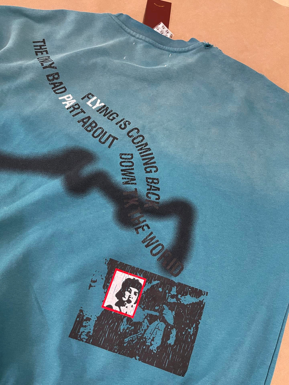 Streetwise Airbrush Crewneck - Petrol Blue - Seldom Seen Styles