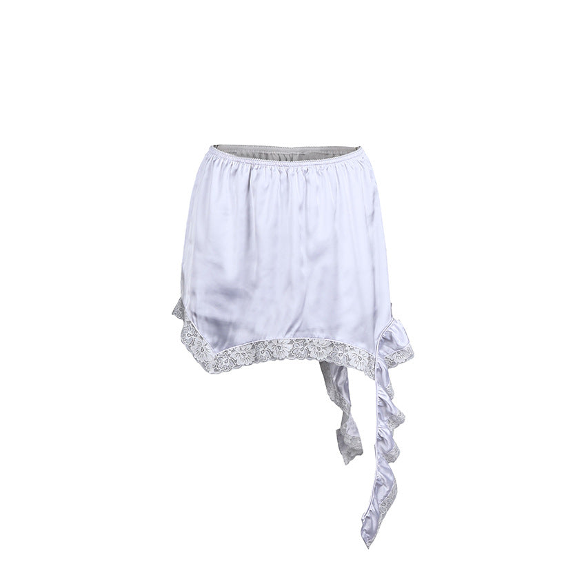 Summer new lace asymmetrical skirt women's design temperament fashion casual - Seldom Seen Styles