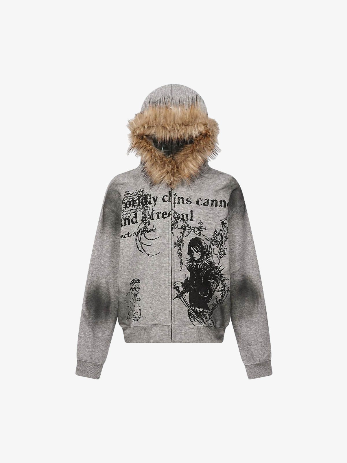 Supermade × Mortemartt Graphic Hooded Jacket - Seldom Seen Styles