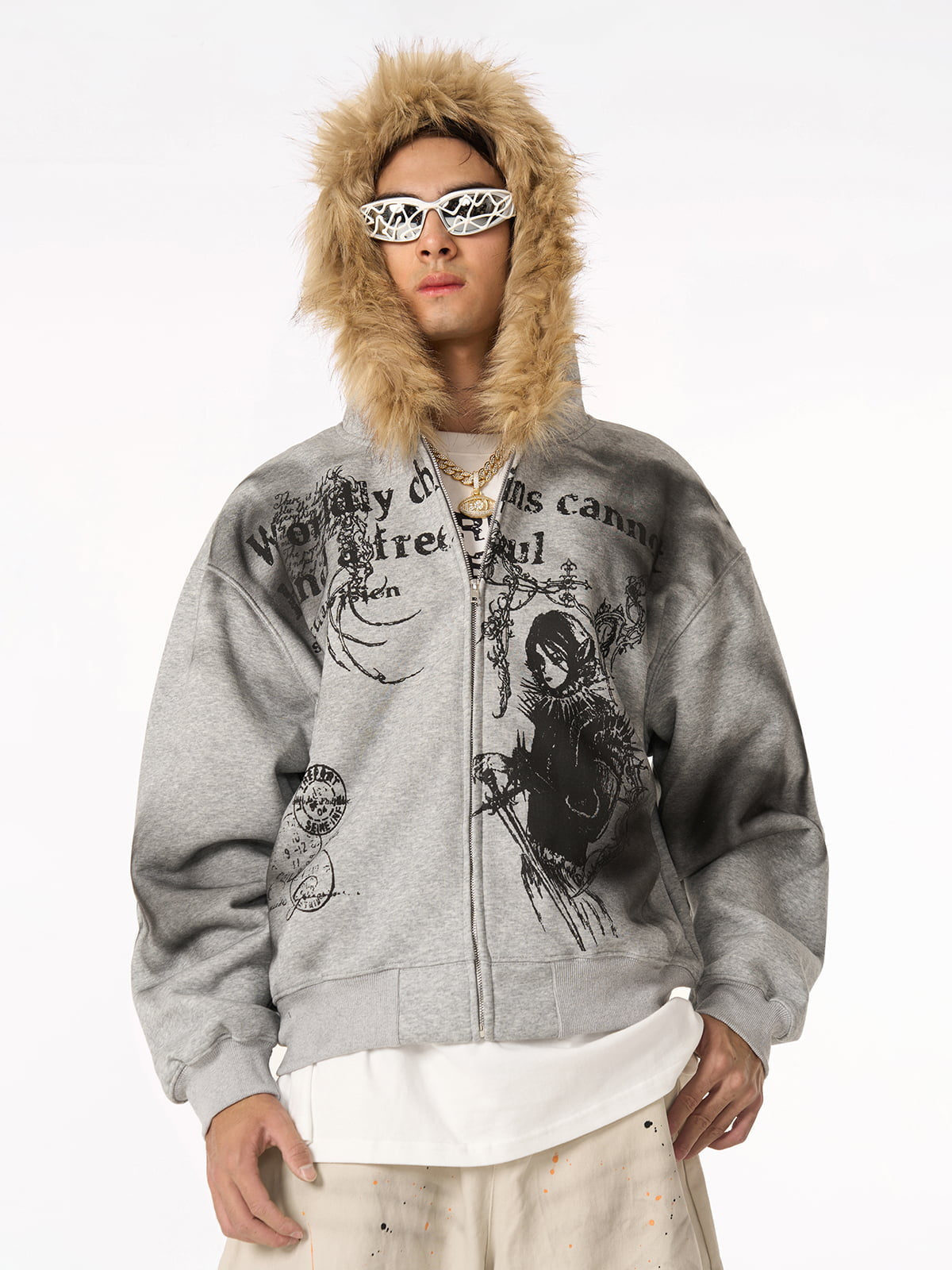 Supermade × Mortemartt Graphic Hooded Jacket - Seldom Seen Styles