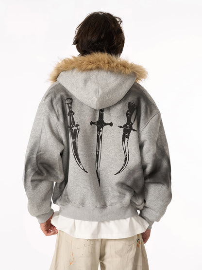 Supermade × Mortemartt Grafik-Kapuzenjacke