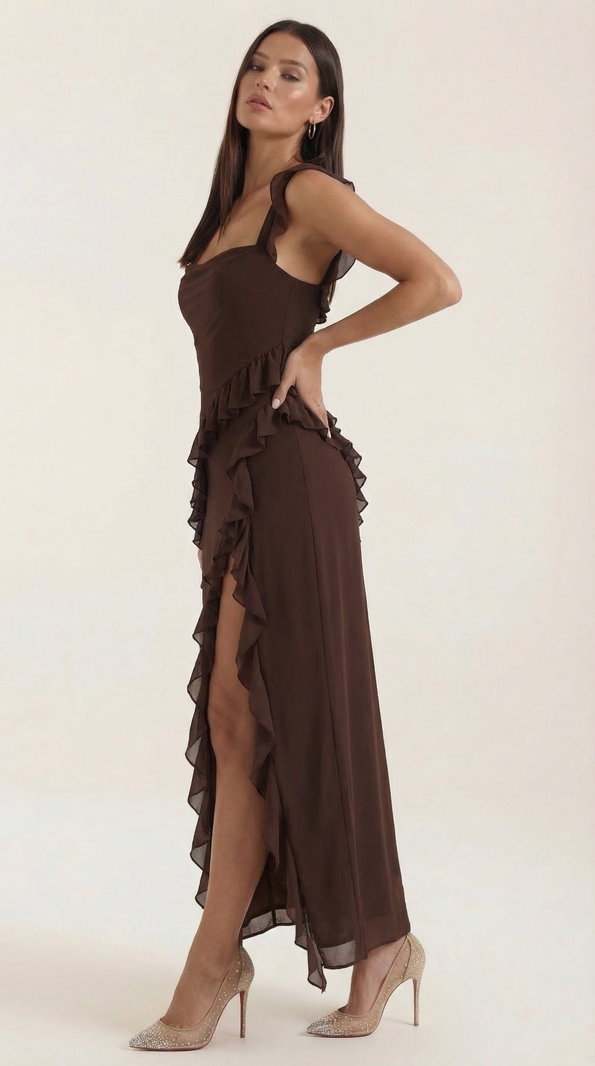 Susan Ruffled Maxi Dress - Seldom Seen Styles