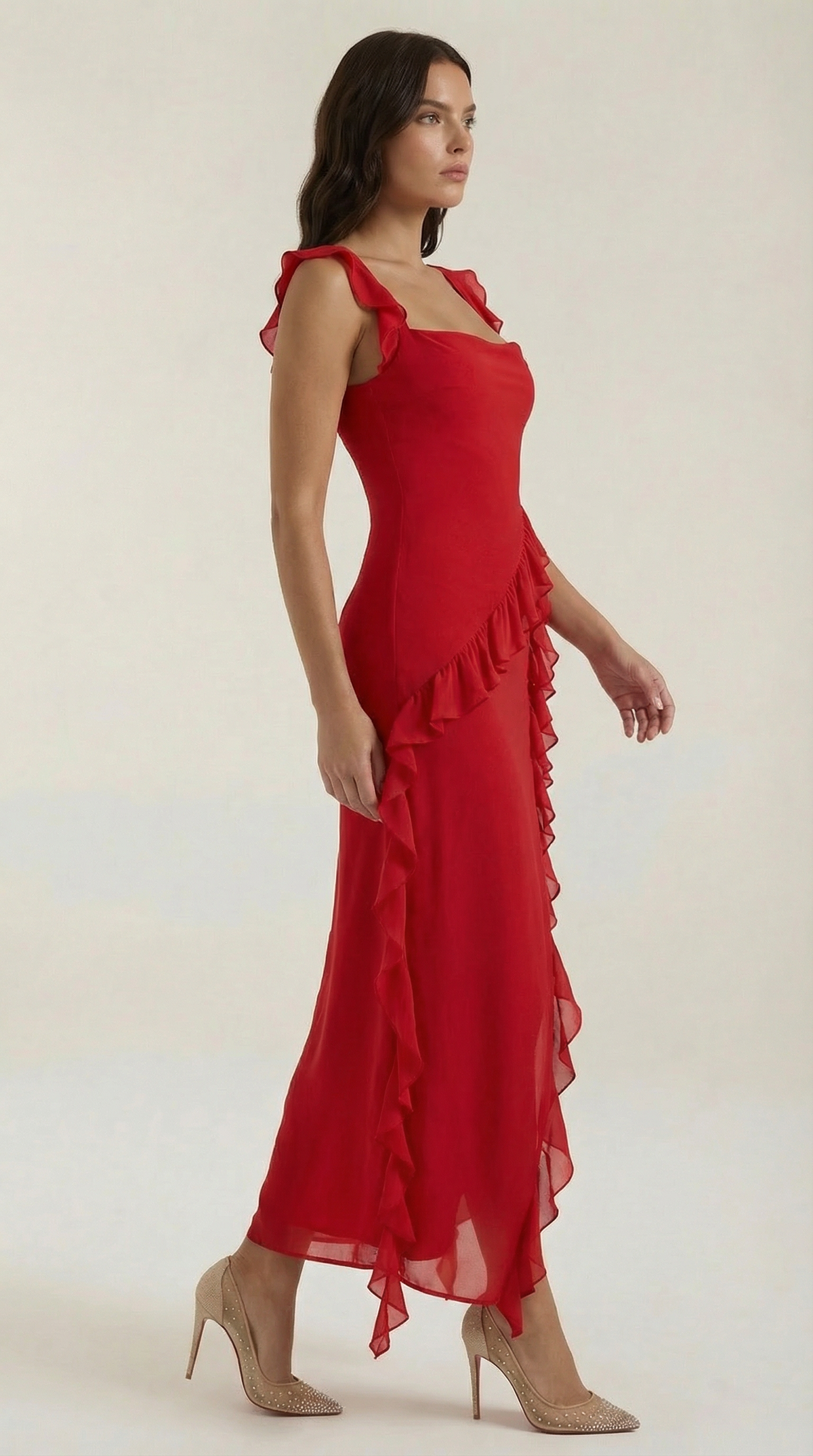 Susan Ruffled Maxi Dress - Seldom Seen Styles