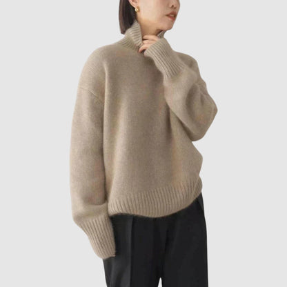 Pulls pour Femmes Manches Longues Tricotés Automne Hiver Chunky Doux Chaud Tendance Basique