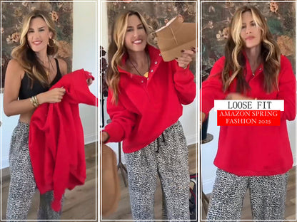 Pull pour femme oversize décontracté à manches longues avec boutons, col Henley, hauts, tenues, vêtements