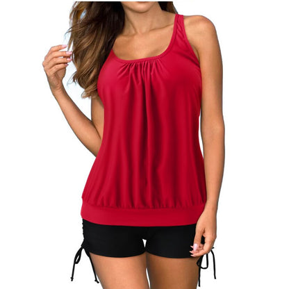 Swimsuit with Underwire Bra Support Tankini Swimsuits For Women 2 Piece Bathing Suits Tops With Boyshorts Loose Fit Swimwear - Seldom Seen Styles