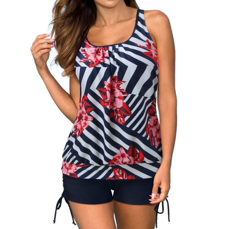 Swimsuit with Underwire Bra Support Tankini Swimsuits For Women 2 Piece Bathing Suits Tops With Boyshorts Loose Fit Swimwear - Seldom Seen Styles