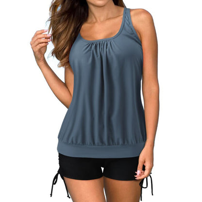 Swimsuit with Underwire Bra Support Tankini Swimsuits For Women 2 Piece Bathing Suits Tops With Boyshorts Loose Fit Swimwear - Seldom Seen Styles